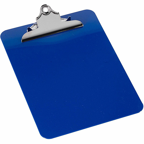 Nature Saver Recycled Plastic Clipboards 1" Clip Capacity - 8 1/2" x 12" Sheet Size - Heavy Duty - Plastic - Blue - 1 Each (01542)