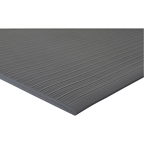 Genuine Joe Air Step Anti-Fatigue Mat Warehouse - 36" Length x 24" Width x 0.375" Thickness - Vinyl, Vinyl Foam - Black - 1 Each (GJO53231)