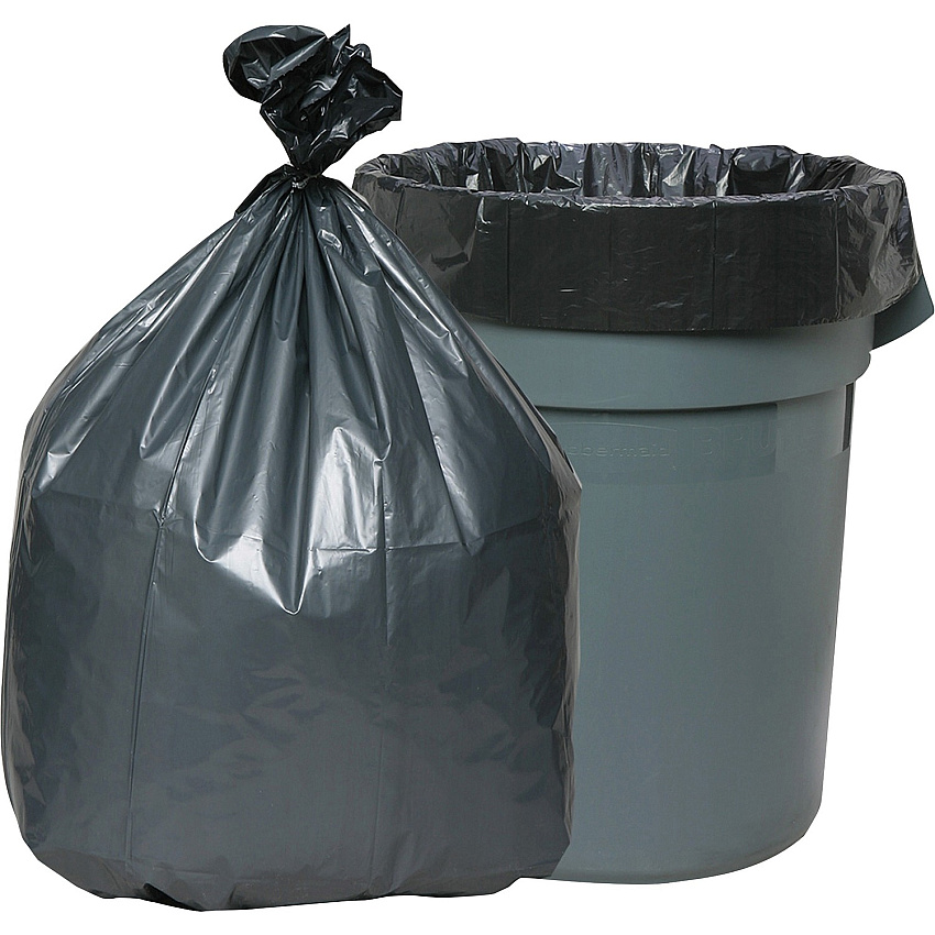 Genuine Joe Maximum Strength Trash Can Liner Medium Size - 33 gal Capacity - 40" Length x 33" Width x 1.35 mil (34 Micron) Thickness - Low Density - Black - Resin - Recycled - 100 / Carton (GJO70341)