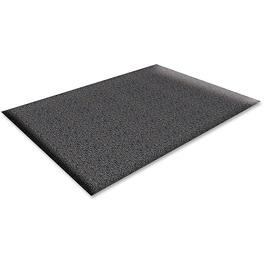 Genuine Joe Soft Step Vinyl Anti-Fatigue Mats Warehouse - 36" Length x 24" Width x 0.375" Thickness - Vinyl - Black - 1 Each (GJO70370)