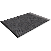 Genuine Joe Soft Step Vinyl Anti-Fatigue Mats Warehouse - 10 ft Length x 36" Width x 0.375" Thickness - Vinyl - Black - 1 Each (GJO70371)