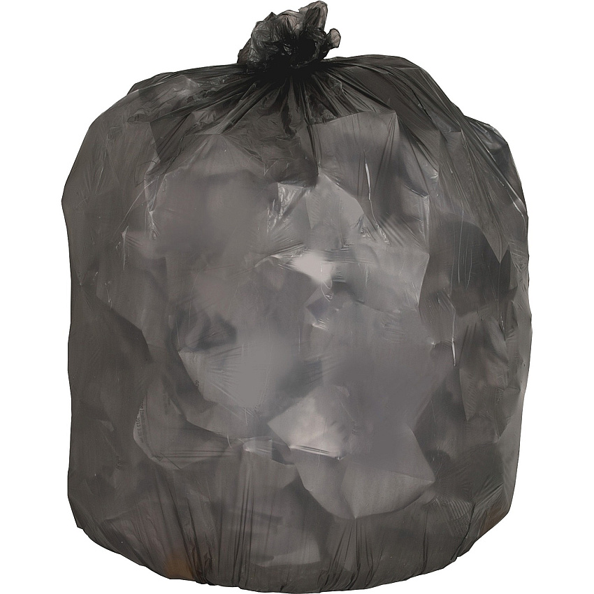 Genuine Joe Economy Linear Low-Density Can Liners Extra Large Size - 56 gal Capacity - 47" Length x 43" Width x 0.58 mil (15 Micron) Thickness - Low Density - Black - Office Waste - 200 / Carton (GJO70422)