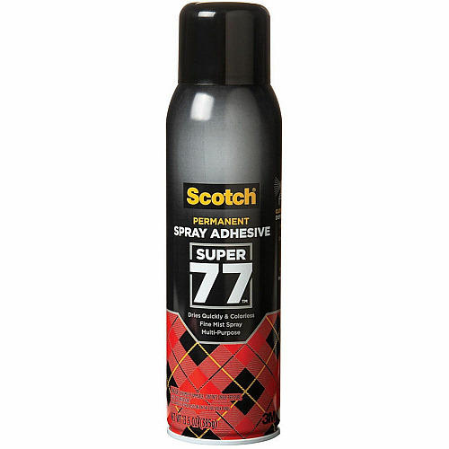 Scotch Super 77 Multipurpose Spray Adhesive 13.57 oz - Black - 1 Each (77L)