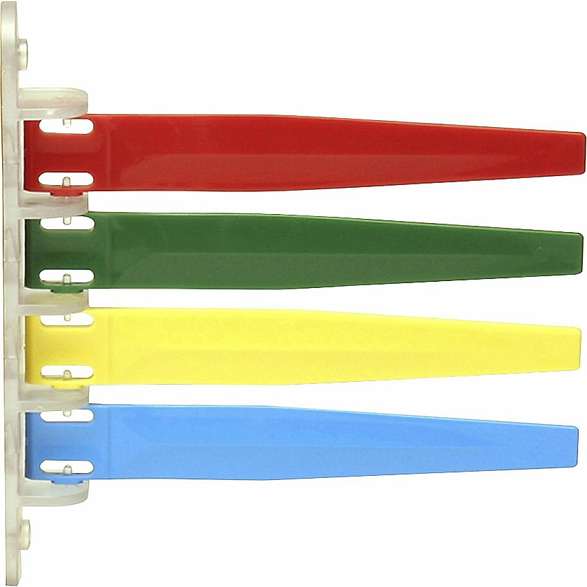IMC-DIP Exam Room Status Signal Flags 7.8" Length x 7.3" Width - Plastic - Red, Green, Yellow, Blue (I4PF169434)