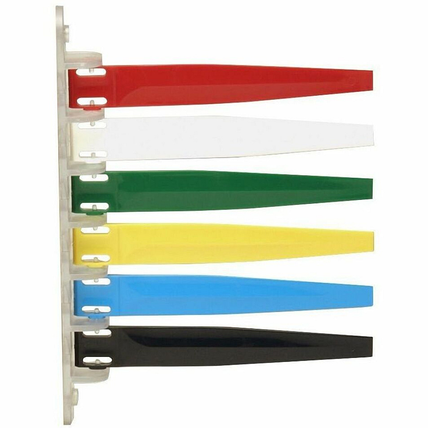 IMC-DIP Exam Room Status Signal Flags 10.1" Length x 7.3" Width - Plastic - Red, White, Green, Yellow, Blue, Black - 6/Set (I6PF169436)