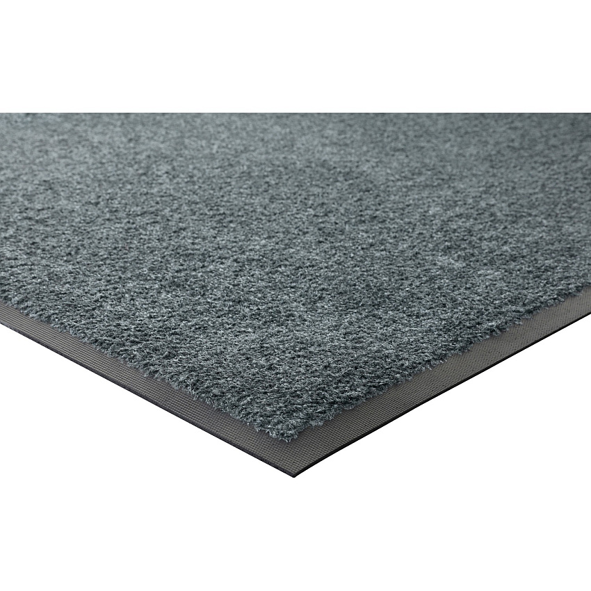 Genuine Joe Platinum Series Indoor Wiper Mats Warehouse, Indoor - 56" Length x 33.50" Width - Nylon, Rubber - Gray - 1 Each (GJO58354)