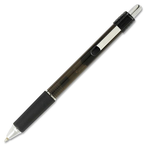 Integra Retractable Roller Gel Pen with Metal Clip 0.7 mm Pen Point - Retractable - Black Ink - Gel-based - Black Barrel - 1 Dozen (30079)