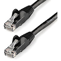 StarTech 10ft Cat6 Ethernet Cable Black 100w Poe (N6PATCH10BK)
