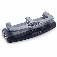 Officemate Deluxe 3-Hole Punch 3 Punch Head(s) - 20 Sheet of 20lb Paper - 9/32" Punch Size - Silver (90102)