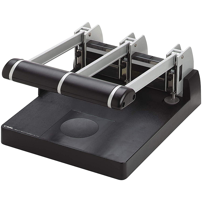CARL 150-Sheet Heavy Duty 3-hole Punch 3 Punch Head(s) - 150 Sheet of 20lb Paper - 9/32" Punch Size - Silver, Blue (63150)