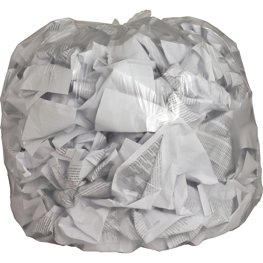 Genuine Joe Clear Trash Can Liners 45 gal Capacity - 46" Length x 40" Width x 0.60 mil (15 Micron) Thickness - Low Density - Clear - Film - Multipurpose - Recycled - 250/Box - 1 / Carton (GJO01015)