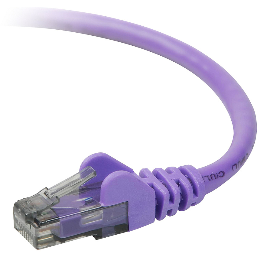 Belkin 50ft Cat6 Snagless Patch Cable Purple (A3L98050PURS)