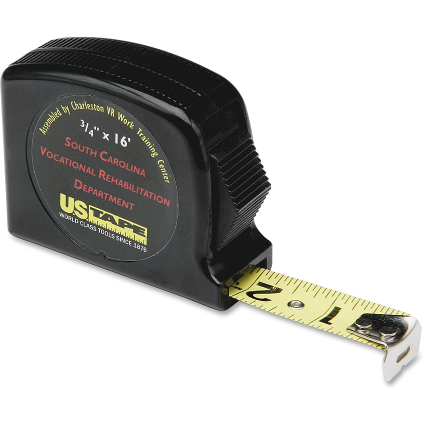 SKILCRAFT 16 Foot Tape Measure 16 ft Length 0.8" Width - 1/16, 1/32 Graduations - Metric, Imperial Measuring System - Steel - 1 Each (5210001502920)