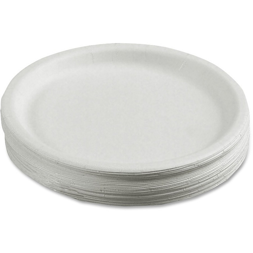 AbilityOne 7350008993054, SKILCRAFT, Paper Plates, 6" dia, 0.5" Deep, White, 1,000/Box