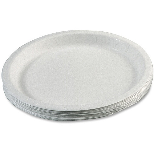 AbilityOne 7350008993056, SKILCRAFT, Paper Plates, 9" dia, 0.75" Deep, White, 1,000/Box