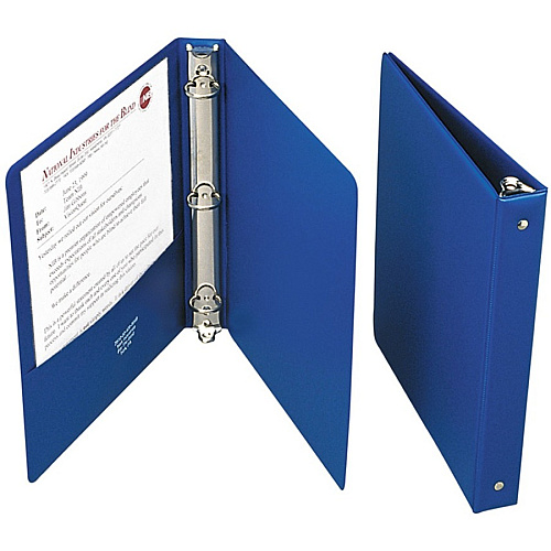 AbilityOne SKILCRAFT Loose-leaf 3-Ring Binder Letter - 8.5" x 11" - 1" Capacity - 1 Each - Blue (4098646)