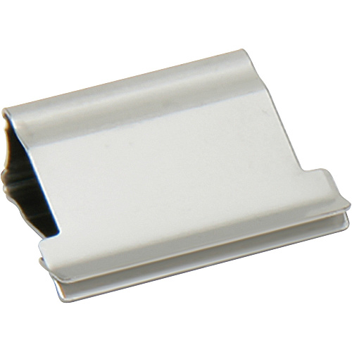 AbilityOne SKILCRAFT Clam Clip Dispenser Refills Large - 35 / Box - Stainless Steel - Stainless Steel (3926513)