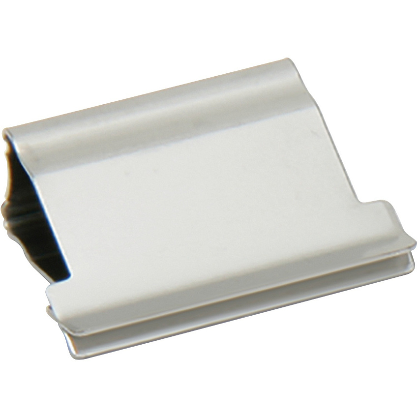 AbilityOne SKILCRAFT Clam Clip Dispenser Refills Large - 35 / Box - Stainless Steel - Stainless Steel (3926513)