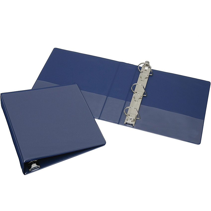 SKILCRAFT Slant D-Ring View Binder 2" Binder Capacity - Letter - 8 1/2" x 11" Sheet Size - 3 x D-Ring Fastener(s) - Inside Front & Back Pocket(s) - Vinyl - Blue - Clear Overlay, Heavy Duty, Tear Resistant, Crack Resistan (7510014171884)