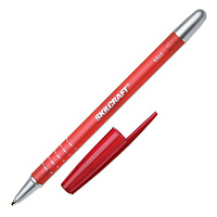 AbilityOne SKILCRAFT Rubberized Ballpoint Stick Pen Red Ink - 12 / Box (3576842)