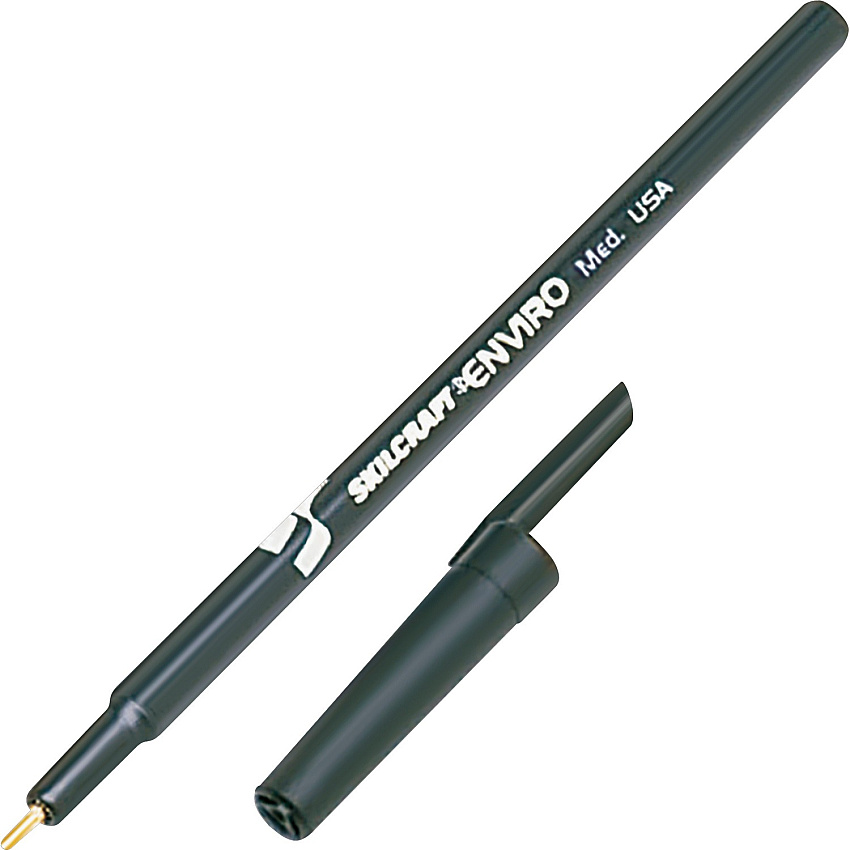 AbilityOne SKILCRAFT Stick Type Recycled Ballpoint Pen Medium Pen Point - Black - Black Barrel - 1 Dozen (4557228)
