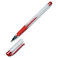 AbilityOne SKILCRAFT Alphagel Gel Pen Red Ink - Clear Barrel - 12 / Dozen (4845253)