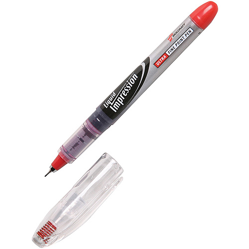 AbilityOne SKILCRAFT Liquid Impression Marker Red Ink - Translucent Barrel - 12 / Dozen (5194367)
