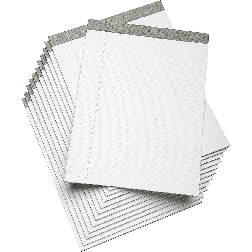 AbilityOne 7530014471353 SKILCRAFT Legal Pads, Wide/Legal Rule, 8.5 x 11.75, White, 50 Sheets, Dozen
