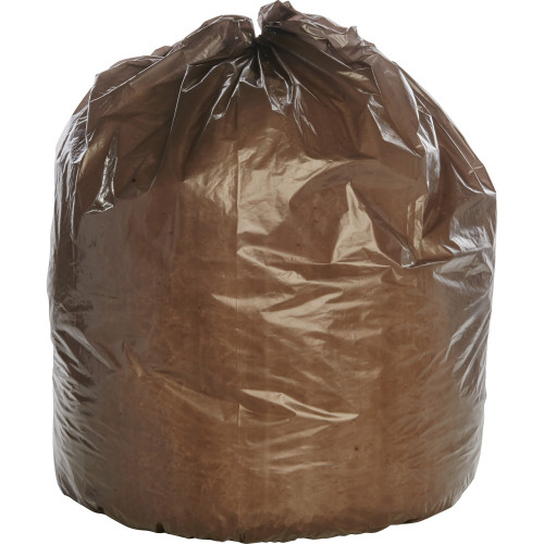 AbilityOne 8105011839769, SKILCRAFT Maximum Performance Trash Can Liner, 33 gal, 1.22 mil, 33" x 39", Brown, 125/Box