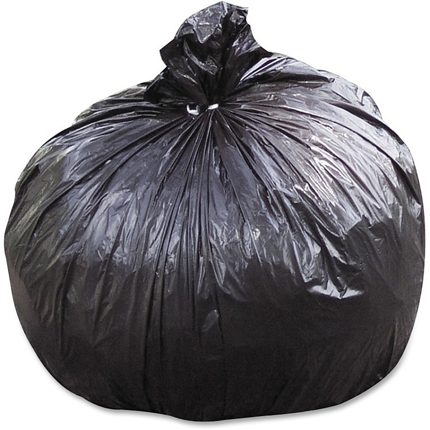 AbilityOne 8105013862329, SKILCRAFT Recycled Content Trash Can Liners, 45 gal, 1.5 mil, 40" x 48", Black/Brown, 100/Carton