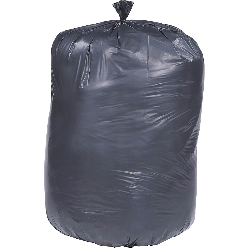 AbilityOne 8105013862410, SKILCRAFT Recycled Content Trash Can Liners, 60 gal, 1.5 mil, 36" x 58", Black/Brown, 100/Carton