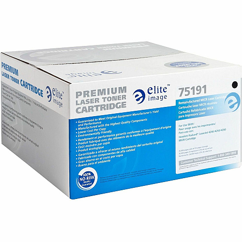 Elite Image Remanufactured MICR High Yield Laser Toner Cartridge - Alternative for HP 42X (Q5942X) - Black - 1 Each 20000 Pages Black (75191)
