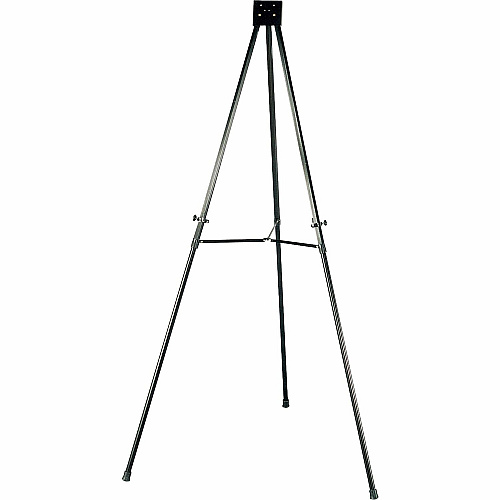 Lorell Telescoping Easel 34" (2.8 ft) Width x 66" (5.5 ft) Height - Aluminum Surface - Black Frame - Foldable - 1 Each (LLR75683)