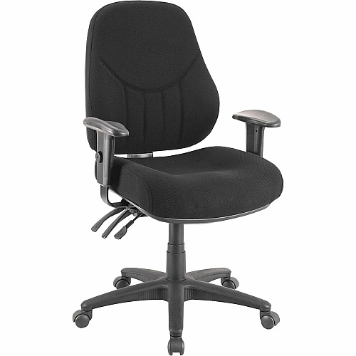 Lorell Bailey High-Back Multi-Task Chair Black Seat Color - Acrylic Seat Material - Black Frame Color - 1 Each (LLR81103)