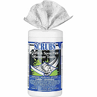 SCRUBS Graffiti/Spray Paint Remover Towels For Graffiti, Metal Surface, Porcelain, Vinyl, Baked Enamel, Glass, Stainless Steel, Plexiglas, Aluminum, Formica, Brick, ... - Recommended For: Paint Remover, Lipstick Remover, Grease Remover, Ink Remove (90130)