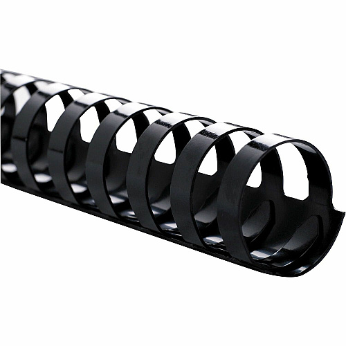 Sparco Plastic Binding Spines 1.5" Diameter - 320 x Sheet Capacity - Black - Plastic - 100 / Box (18003)