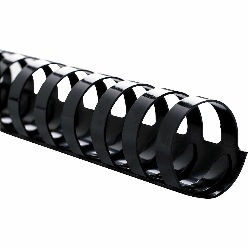Sparco Plastic Binding Spines 1.5" Diameter - 320 x Sheet Capacity - Black - Plastic - 100 / Box (18003)