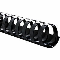 Sparco Plastic Binding Spines 0.3" Diameter - 40 x Sheet Capacity - Black - Plastic - 100 / Box (18004)