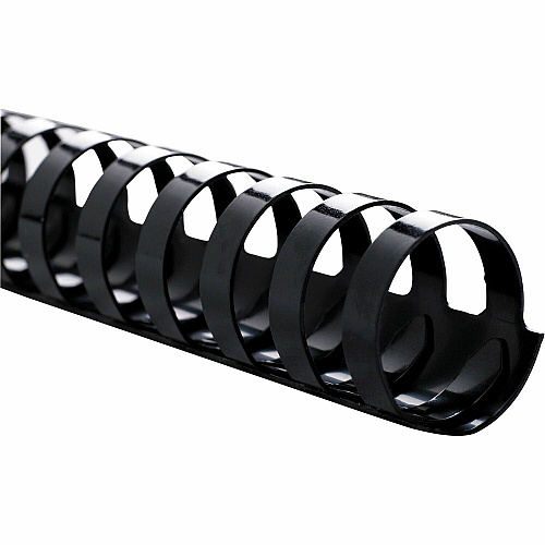 Sparco Plastic Binding Spines 0.3" Diameter - 40 x Sheet Capacity - Black - Plastic - 100 / Box (18004)