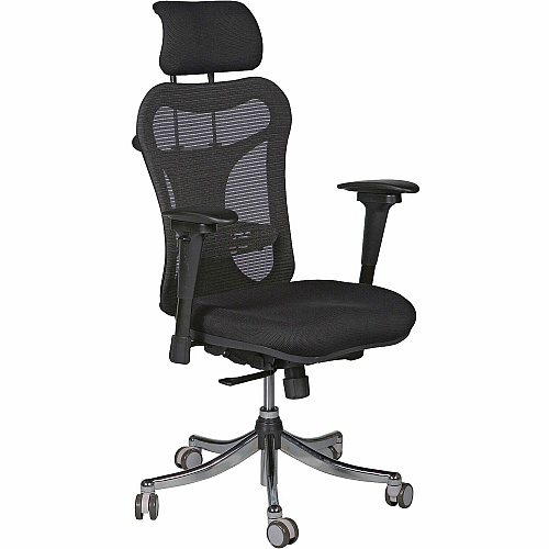 MooreCo Ergo Ex Ergonomic Office Chair Black Seat Color - 5-star Base - 1 Each (34434)