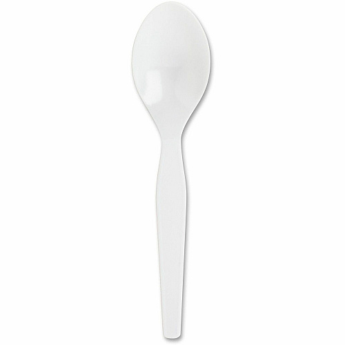 Genuine Joe Heavyweight Disposable Spoons Disposable - White - 100 / Box (GJO10432)
