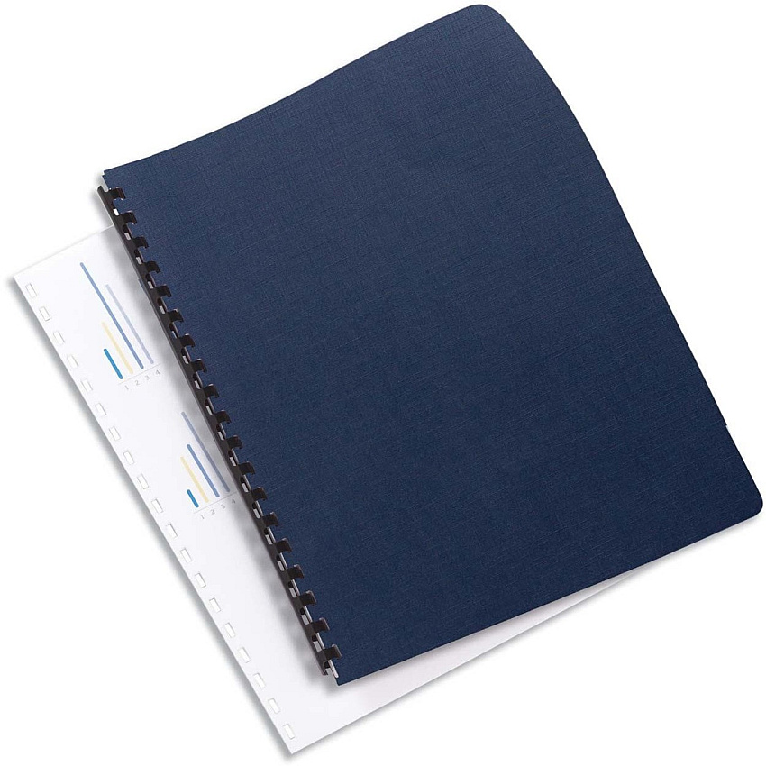 GBC Linen Weave Standard Presentation Cover For 8 3/4" x 11 1/4" Sheet - Navy Blue - Linen - 50 / Pack (2001513)