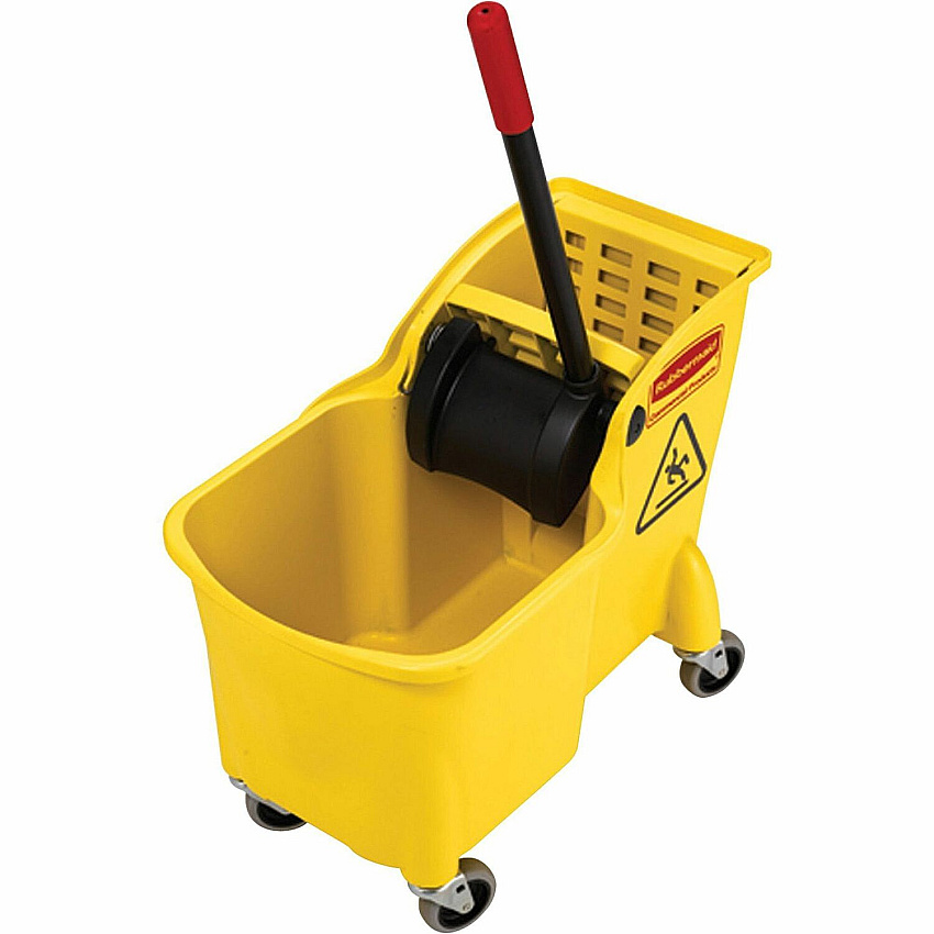 Rubbermaid Commercial 31 Quart Mop Bucket Combination 7.75 gal - Wringer - 32.3" x 22.6" x 13.3" - Yellow - 1 Each (738000YL)