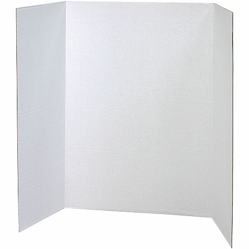 Pacon Presentation Boards 36" Board Height x 48" Board Width - White Surface - Tri-fold, Heavy Duty - 18 / Carton (3762)