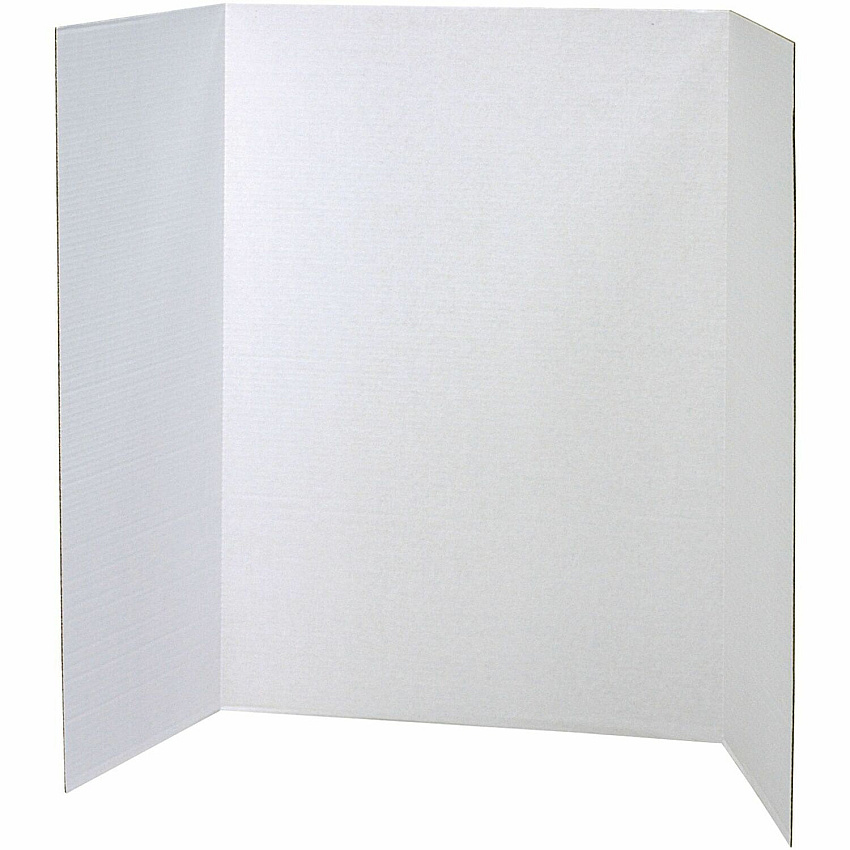 Pacon Presentation Boards 36" Board Height x 48" Board Width - White Surface - Tri-fold, Heavy Duty - 18 / Carton (3762)