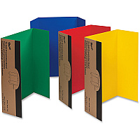 Pacon Presentation Boards 36" Board Height x 48" Board Width - Assorted Surface - Tri-fold - 24 / Carton (3765)