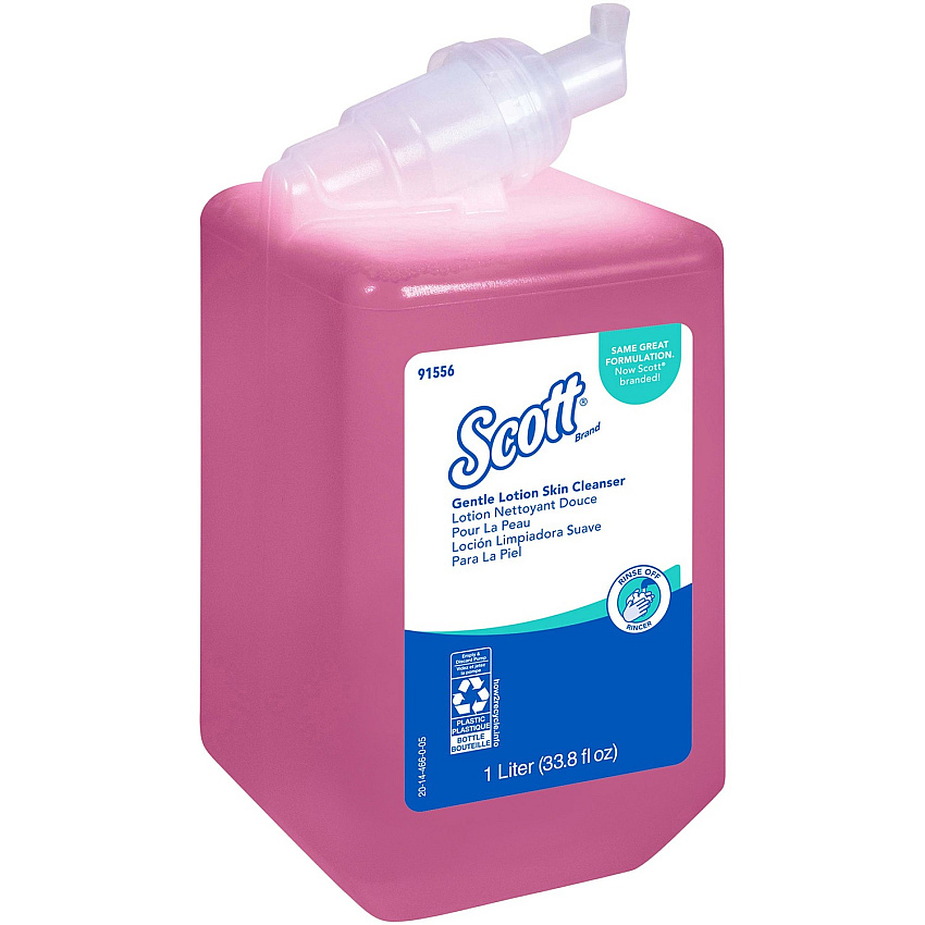 Scott Gentle Lotion Skin Cleanser Lotion - 1.06 quart - Push Pump - For Normal Skin - pH Balanced Push Pump - 1 Each (91556)