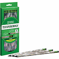 Ticonderoga Noir Pre-Sharpened No. 2 Pencils Black Lead - #2 - 1 Dozen (13970)