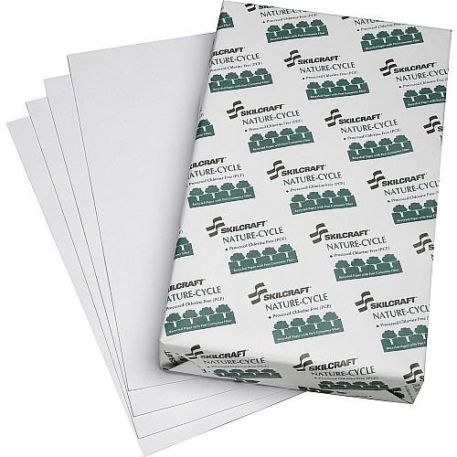 AbilityOne 7530015399835 SKILCRAFT Nature-Cycle Copy Paper, 92 Bright, 20lb, 8.5 x 14, White, 500 Sheets/Ream, 10 Reams/Carton