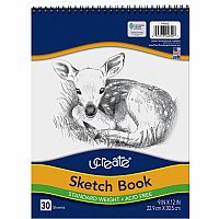 UCreate Medium Weight Acid Free Sketch Books 30 Sheets - Spiral - 9
